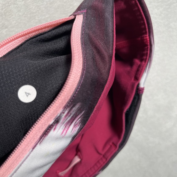 Lululemon Pace Rival Crop Leggings Womens 4 Wind Berry Rumble Zip Pocket 22" EUC - Picture 7 of 8
